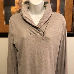 Ralph Lauren Woman's Gray Side Zipper Top